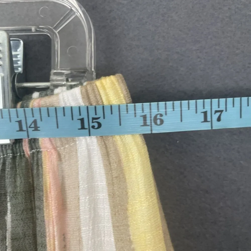 New Directions Womens Plus Size Maxi Length Rainbow Striped Pleated Skirt 1X - Picture 3 of 6